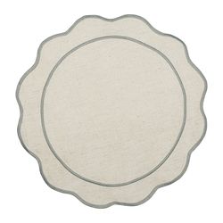 Салфетка под приборы Anemone из коллекции Trendy Ruffles, Ø38 см, серый