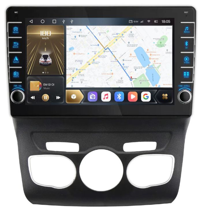 Магнитола для Citroen C4/DS4 2010+ (поддержка БК) - Kuberg OL-1933 (кнопки и крутилки), Android 12, Быстрая, CarPlay, 4G SIM-слот