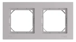 Рамка пластиковая на 2 поста Systeme Electric AtlasDesign Aqua Алюминий ATN440302