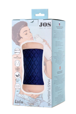 Двухсторонний мастурбатор JOS LULU в синем цилиндре (Цвет: телесный)