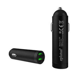 ШТЕКЕР-зарядка 2USB длинный 12v-24v 2,4А-1,0А огнеупорный корпус Eplutus CU-505