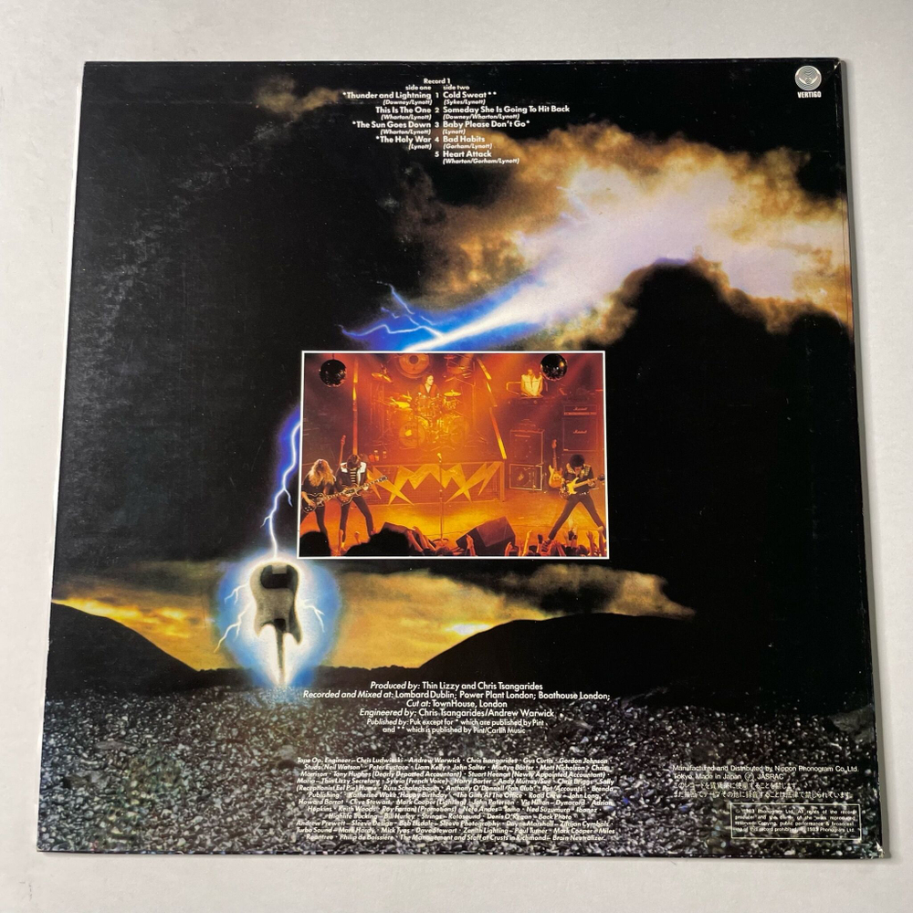Винтажная виниловая пластинка LP Thin Lizzy Thunder And Lightning (Japan 1983) (No Obi) The Holy War