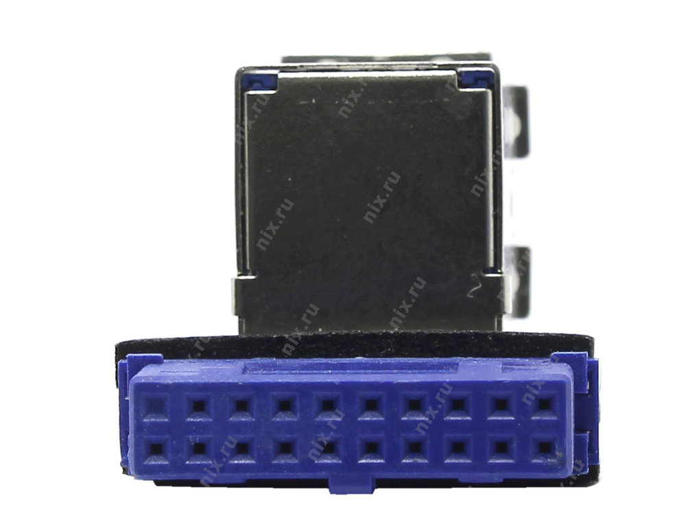 Espada <EI DC20p-USB3x2s> Переходник 20pin -> 2xUSB3.0 (вертикальное расположение портов)