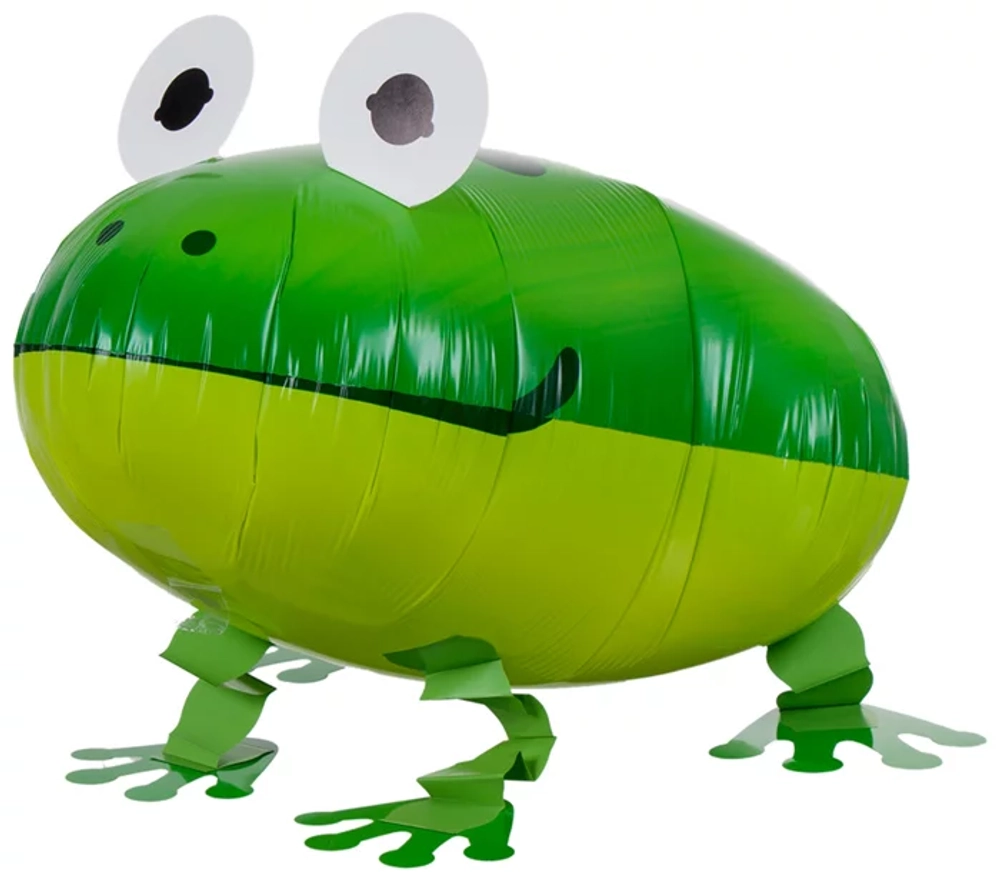 Шар 3D (22''/56 см) Ходячая Фигура, Лягушка, Зеленый, 1 шт. в уп.,