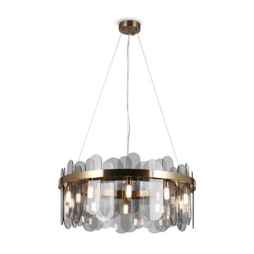 Люстра подвесная 10*G9 FR5141PL-10BS1 дымчатый Deserto Freya