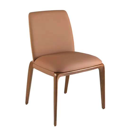 Стул Angel Cerda 4135 из экокожи коричневого цвета