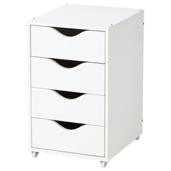 IKEA FRIIDROTT  (ИКЕА ФРИИДРОТТ)  -  Комод на колёсиках - белый 35x56 см