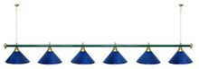Лампа STARTBILLIARDS 6 пл. (плафоны хром,штанга золотая,фурнитура золото)
