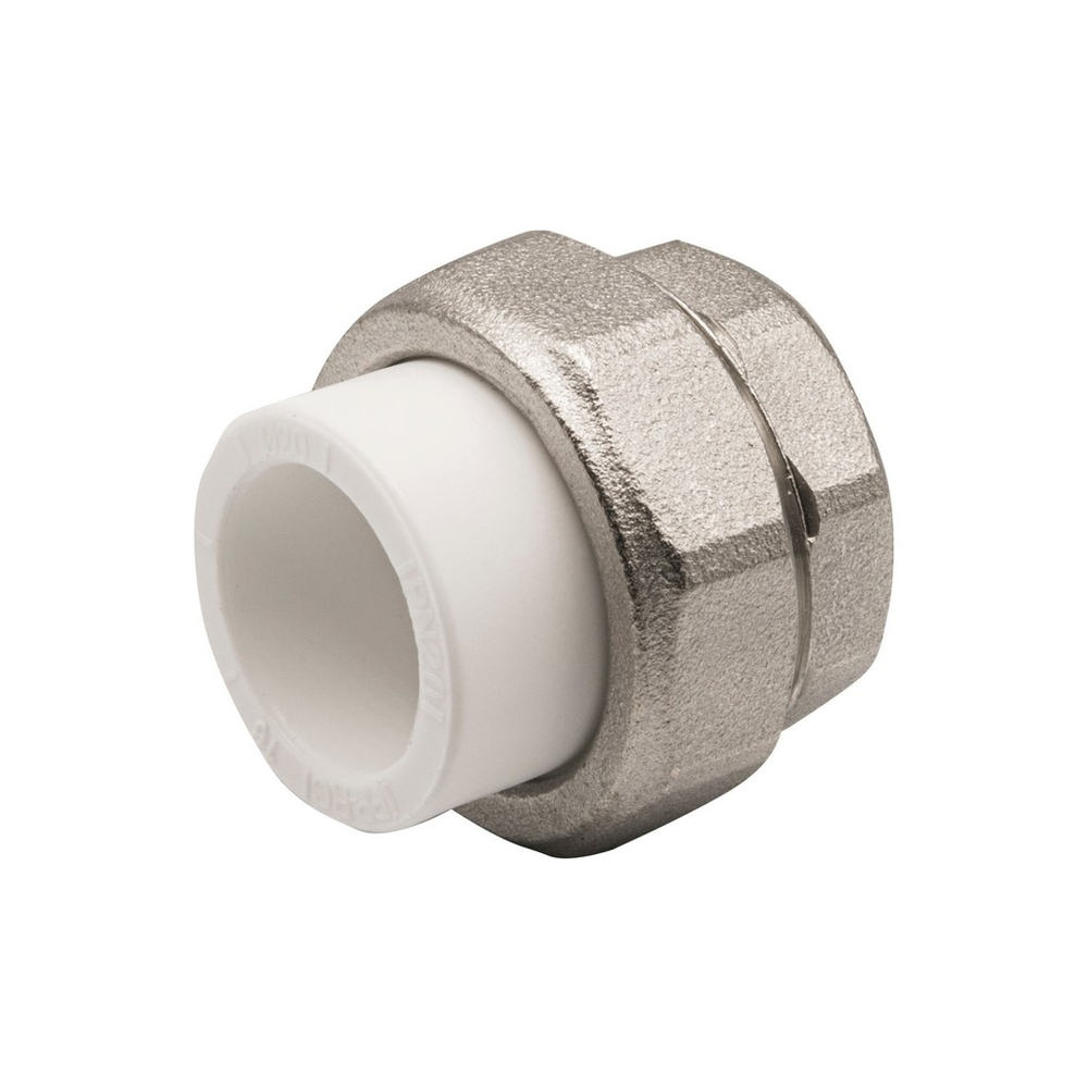 Муфта комб. разъемная, вн 20х3/4" EVER® БЕЛЫЙ штрихкод (Россия)