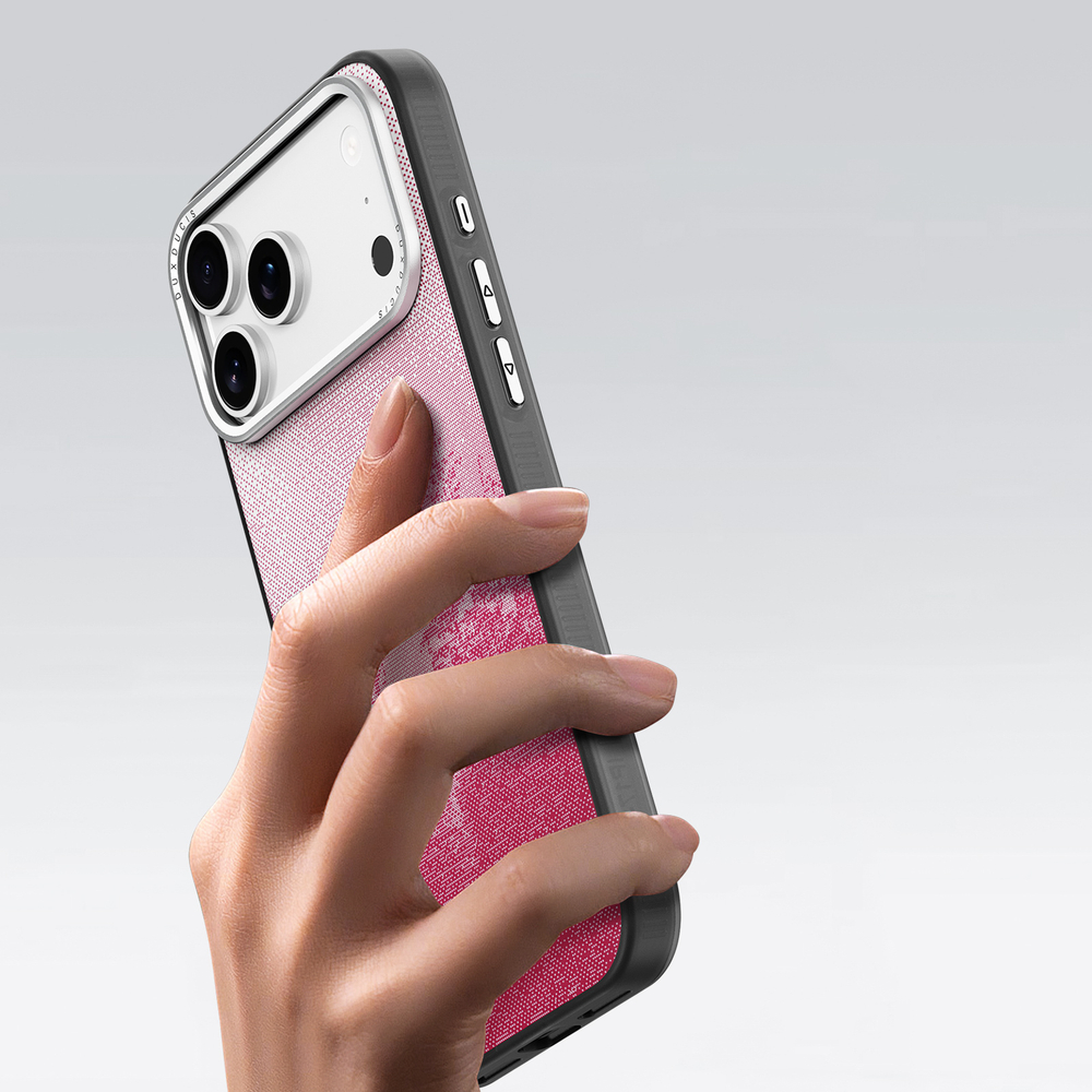 Чехол с MagSafe для смартфона iPhone 17 Pro Max, от Dux Ducis, серия Moro Series Magnetic (дизайнерский рисунок красного цвета)