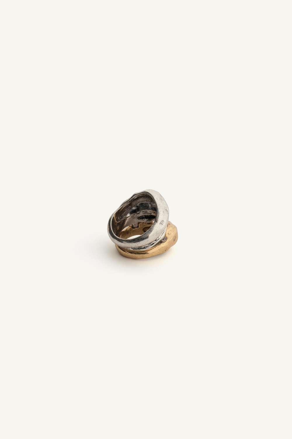 ZARA НАБОР ИЗ 3 КОЛЕЦ - LIMITED EDITION, ЗОЛОТОЙ/СЕРЕБРЯНЫЙ