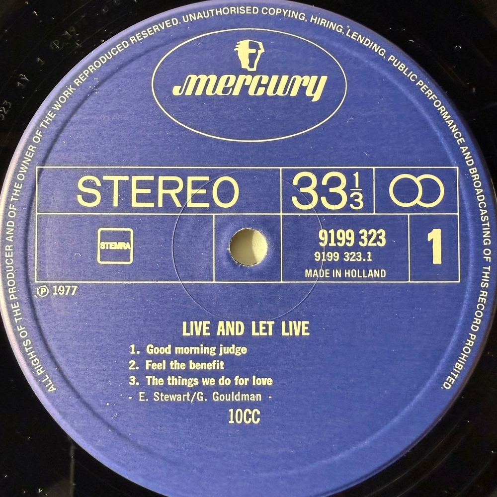 10cc - Live And Let Live 2LP (Голландия 1975г.)
