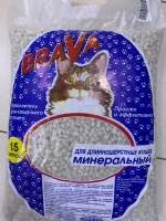 Наполнитель минеральный для длинношерстных кошек 15л