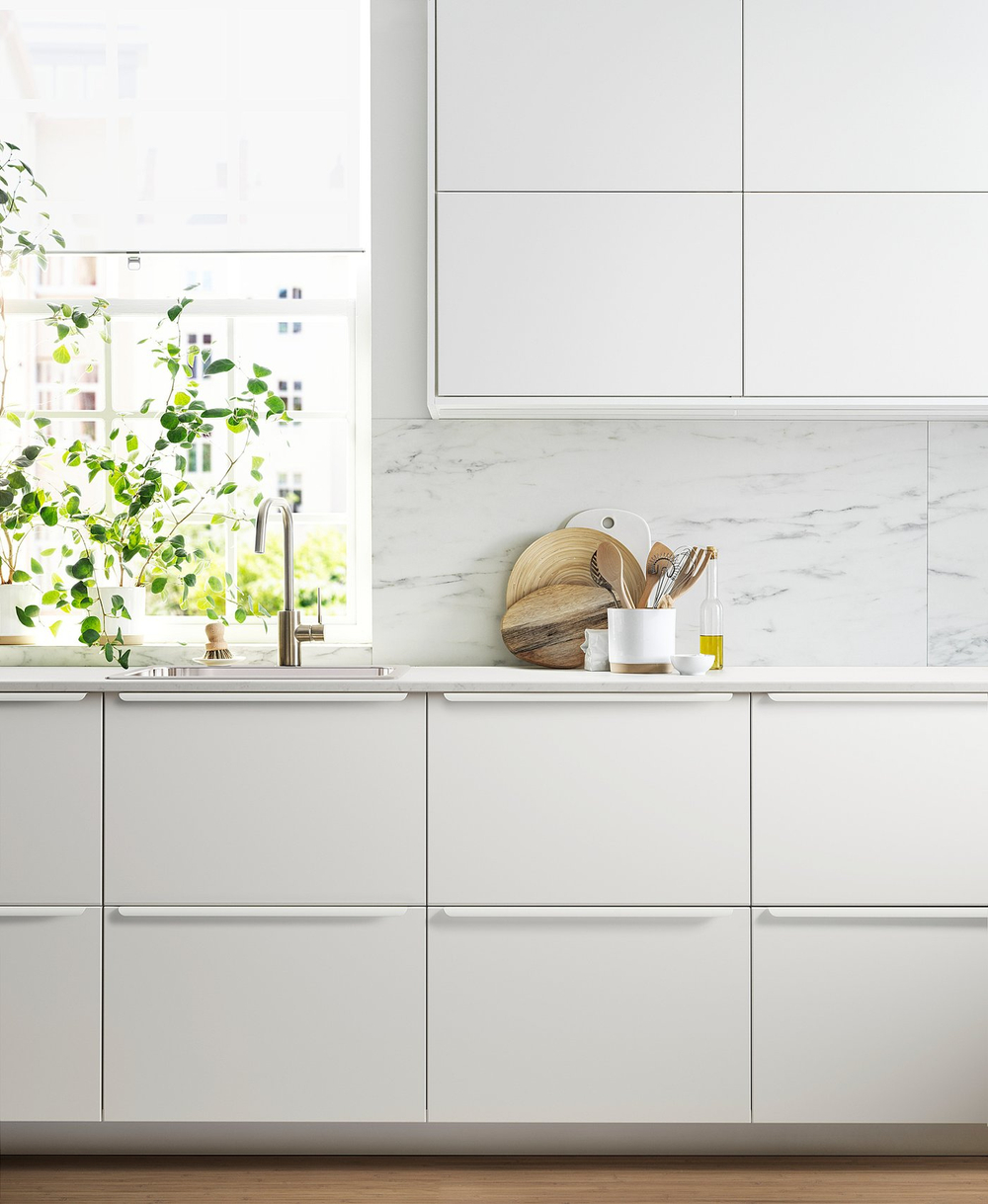IKEA METOD  (ИКЕА МЕТОД)  -  Шкаф навесной горизонтальный - белый/Веддинге белый 40x40 см