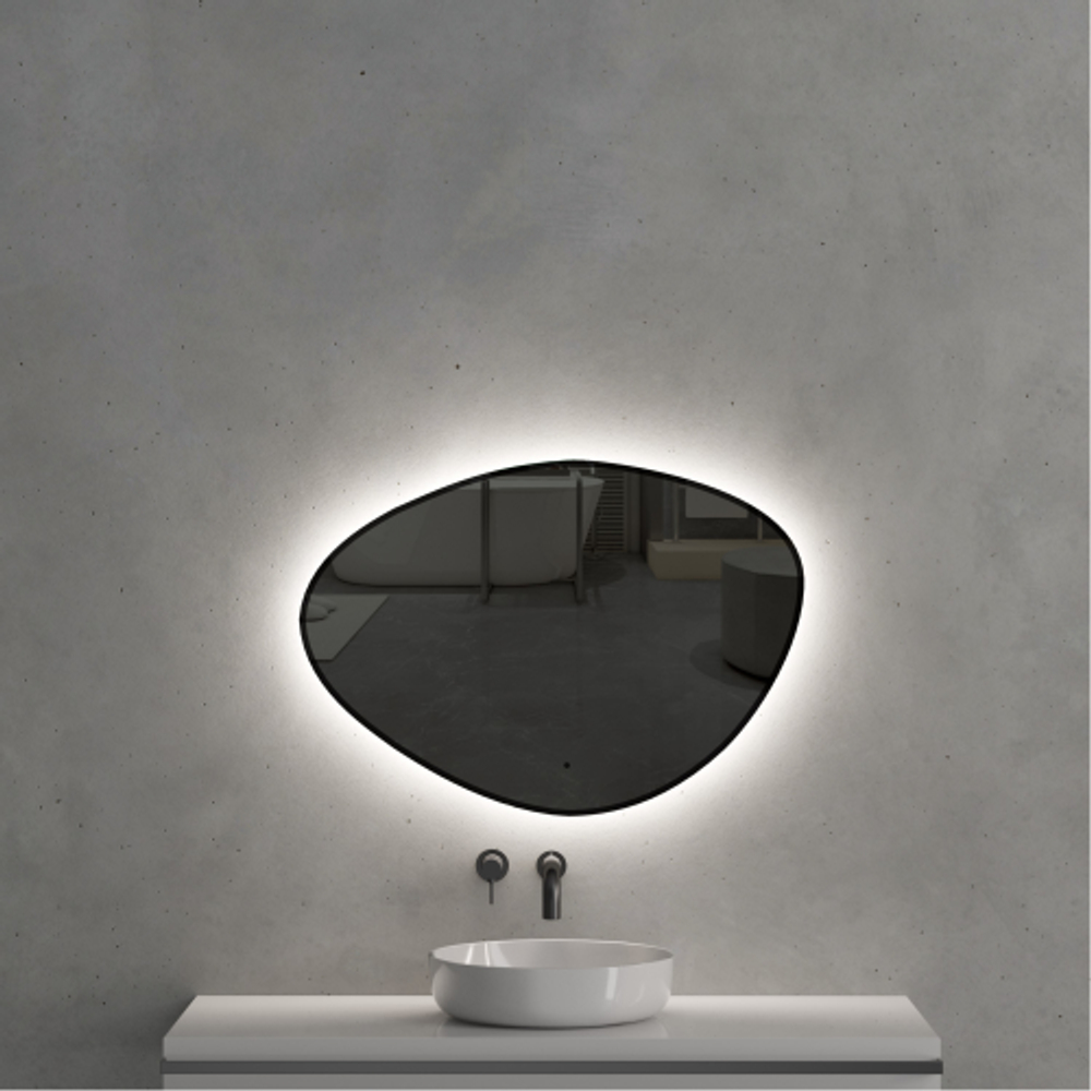 Зеркало AVS Люкс 85x60 черный 815-LK6085/LED/ИК-B3-6