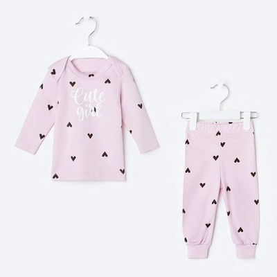 Комплект: джемпер, брюки "Cute", розовый, рост 68-74 см (Крошка Я)