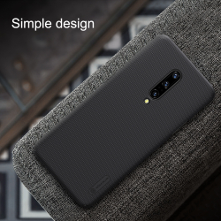 Тонкий жесткий чехол черного цвета от Nillkin для OnePlus 7 Pro, серия Super Frosted Shield