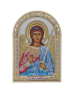 Ангел хранитель, икона арочная, пластик белый, эмаль 80х115