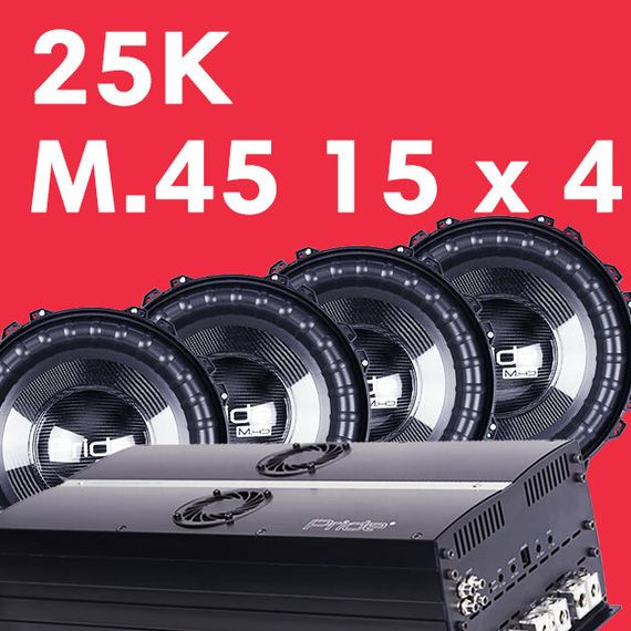25K + M.45 15" D0.75 4500W full carbon x 4