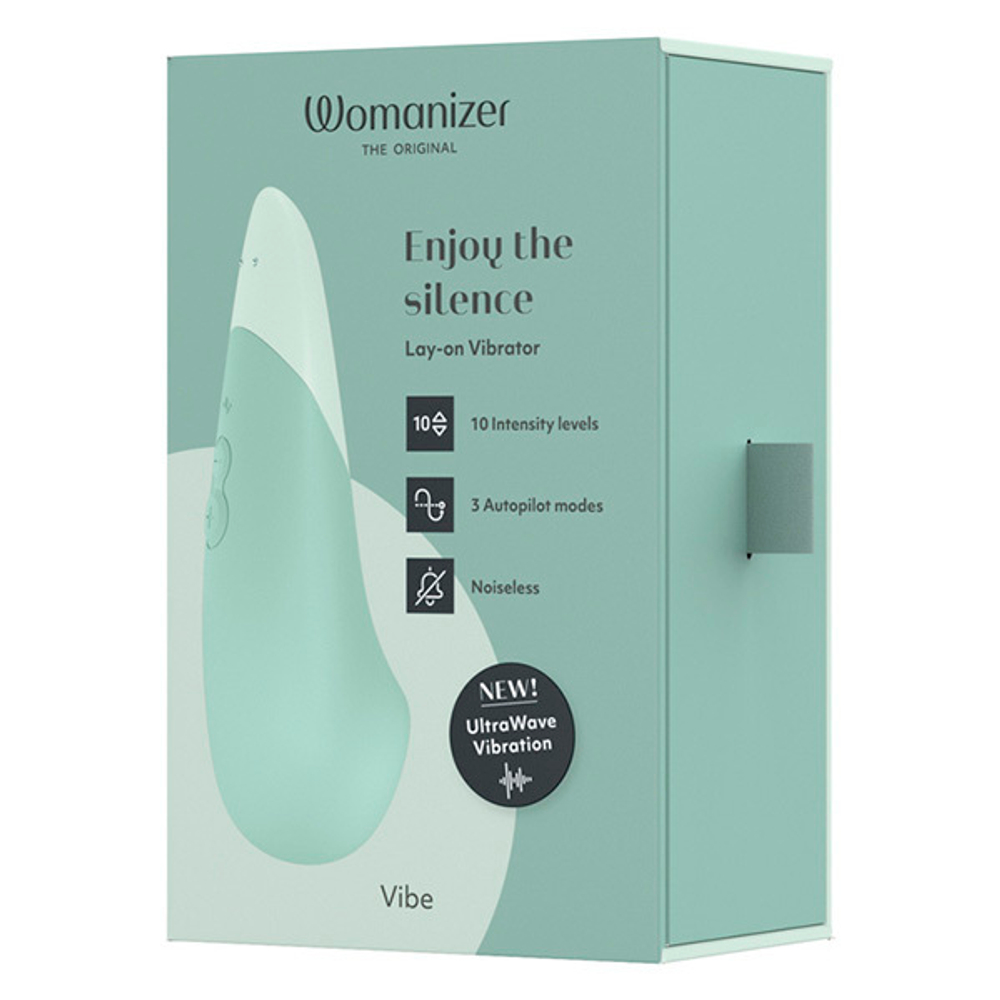 Зеленый клиторальный вибратор 14,2см Womanizer Vibe Green WZFS1SG5