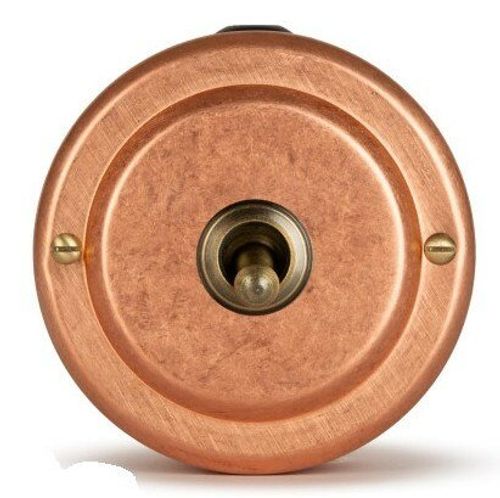 Переключатель (проходной) ретро тумблерный 1 кл. "Натуральная Медь" VINTAGE-BRASS 30302-7 / 1 Группа света, проходной