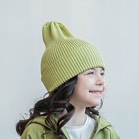 Шапка хлопковая однослойная с двойным отворотом "Фисташка"