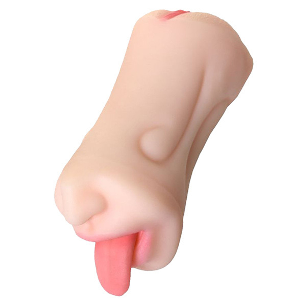Телесный двусторонний мастурбатор ротик и вагина ToyFa Juicy Pussy Fruity Tongue 893019