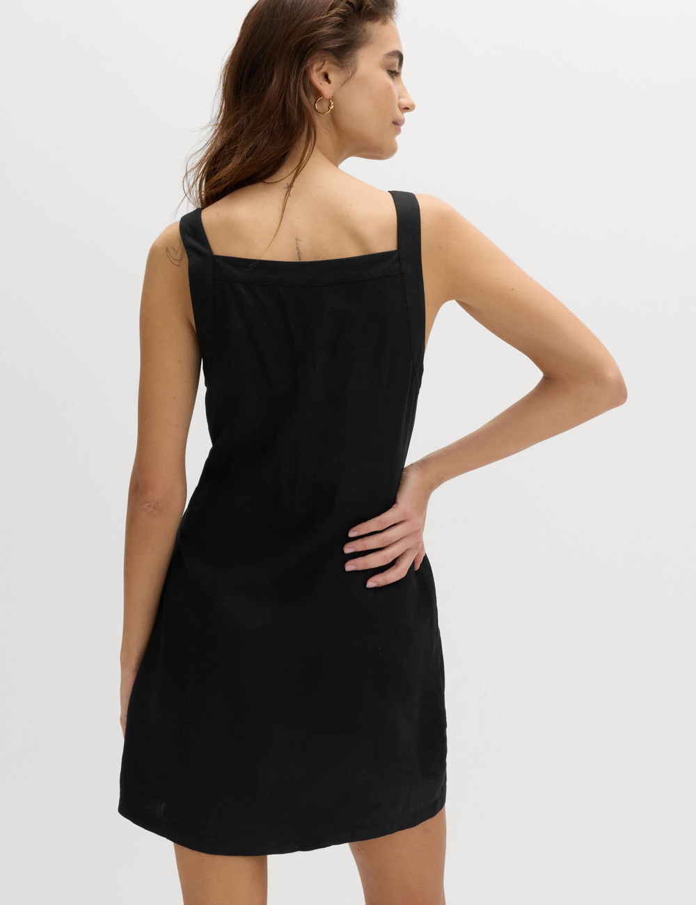 Мини-платье из смеси льна T52008604 - Marks & Spencer