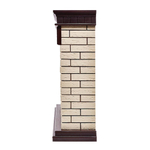 Каминокомплект: Очаг Electrolux EFP/P-3020LS N, портал Bricks 30 камень бежевый, шпон темный дуб