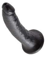 Чёрный фаллоимитатор с присоской 7  Cock - 19,9 см.