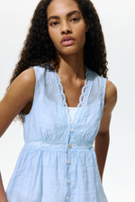 Топ с кружевной лентой и баской - H&M