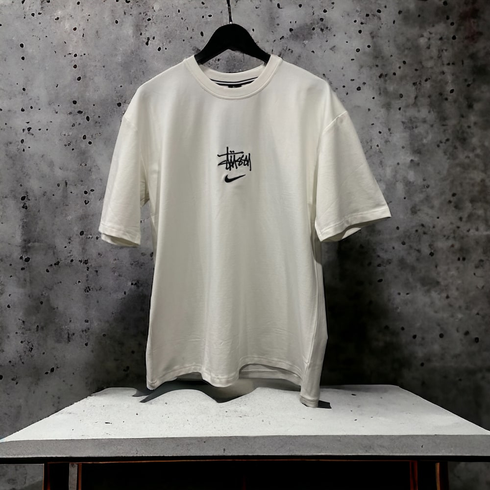 Футболка Stussy x Nike #1 • Белый