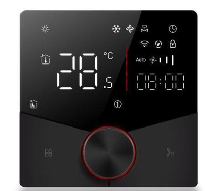 Термостат с кнопкой BAC-009ELW Черный WIFI / Smart Knob Thermostat