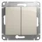 Выключатель двухклавишный Systeme Electric Glossa Молочный GSL000951
