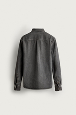 ДЖИНСОВАЯ РУБАШКА С ЭФФЕКТОМ ПОТЕРТОСТИ — ZARA