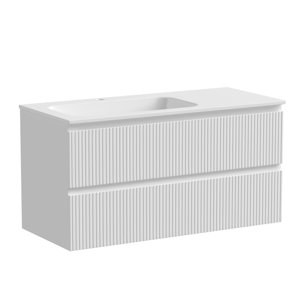 Тумба подвесная под раковину Sancos Snob T левая, Bianco 995х445х500, арт. SNT100LW