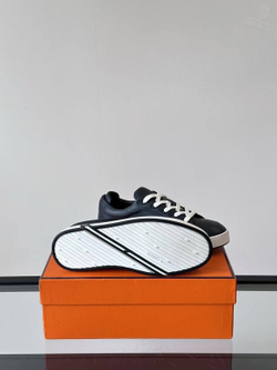 Кеды Hermes Quicker Sneaker Черные кожаные