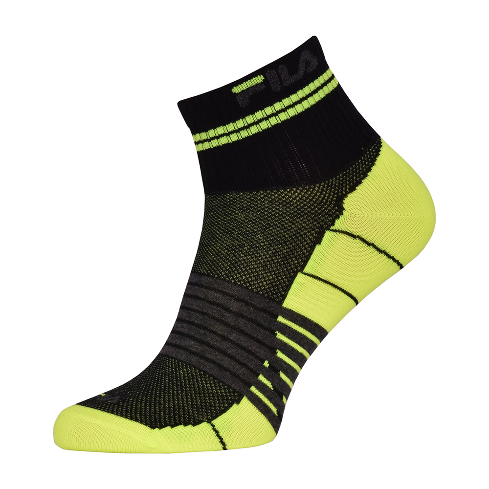 Теннисные носки Fila Unisex Quarter Socks 3P - fluo color