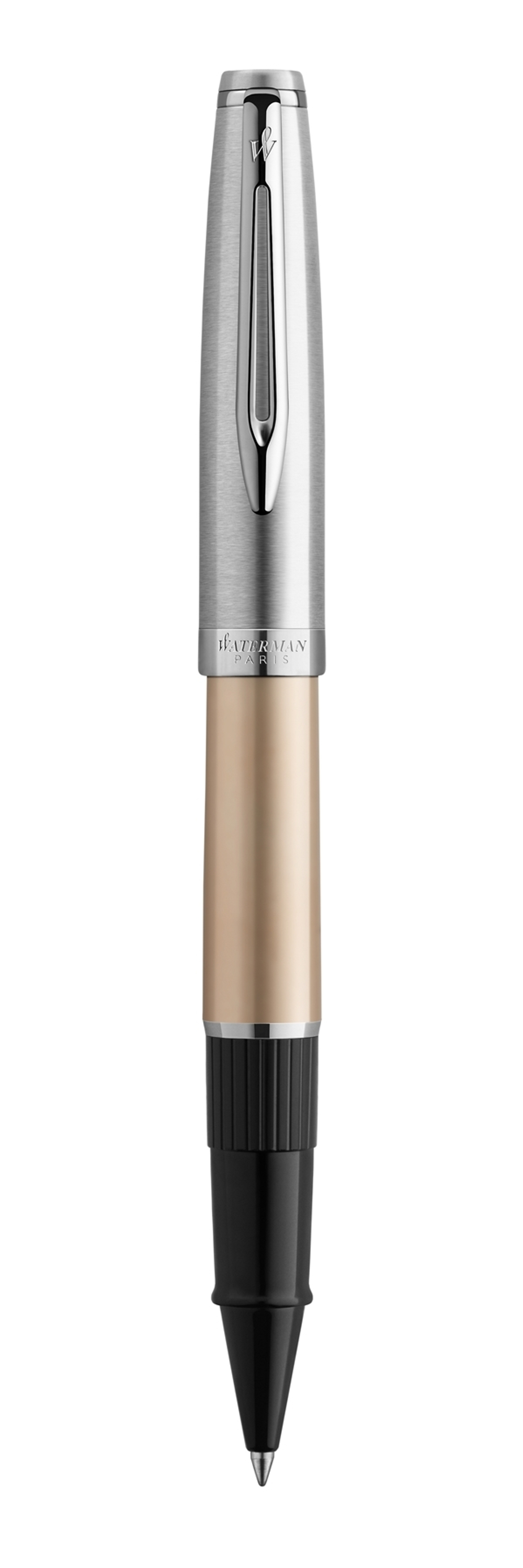 Ручка роллер Waterman  Embleme цвет GOLD CT, цвет чернил: черный