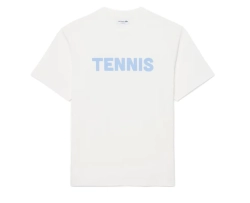 Теннисная футболка Lacoste Printed Cotton - flour