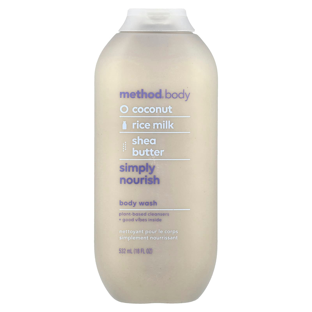 Method, гель для душа, Simply Nourish, 532 мл (18 жидк. унций)