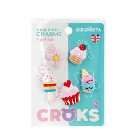 Джиббитсы для расчески Solomeya Hair Brush Charms 5pcs set Ice Cream