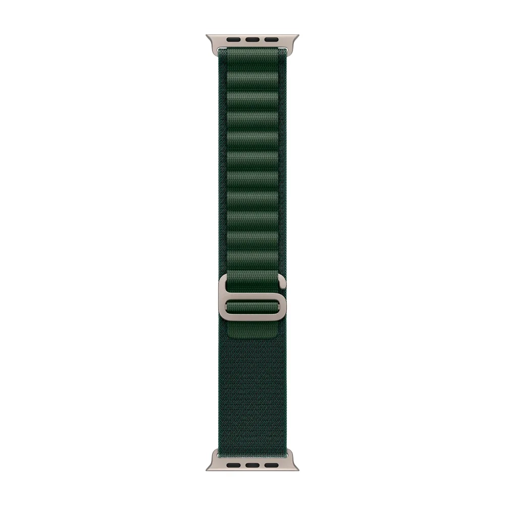 Умные часы Apple Watch Ultra 2 (2024) GPS + Cellular, 49mm, Natural Titanium Case with Dark Green Alpine Loop M, (Темно-зеленый)