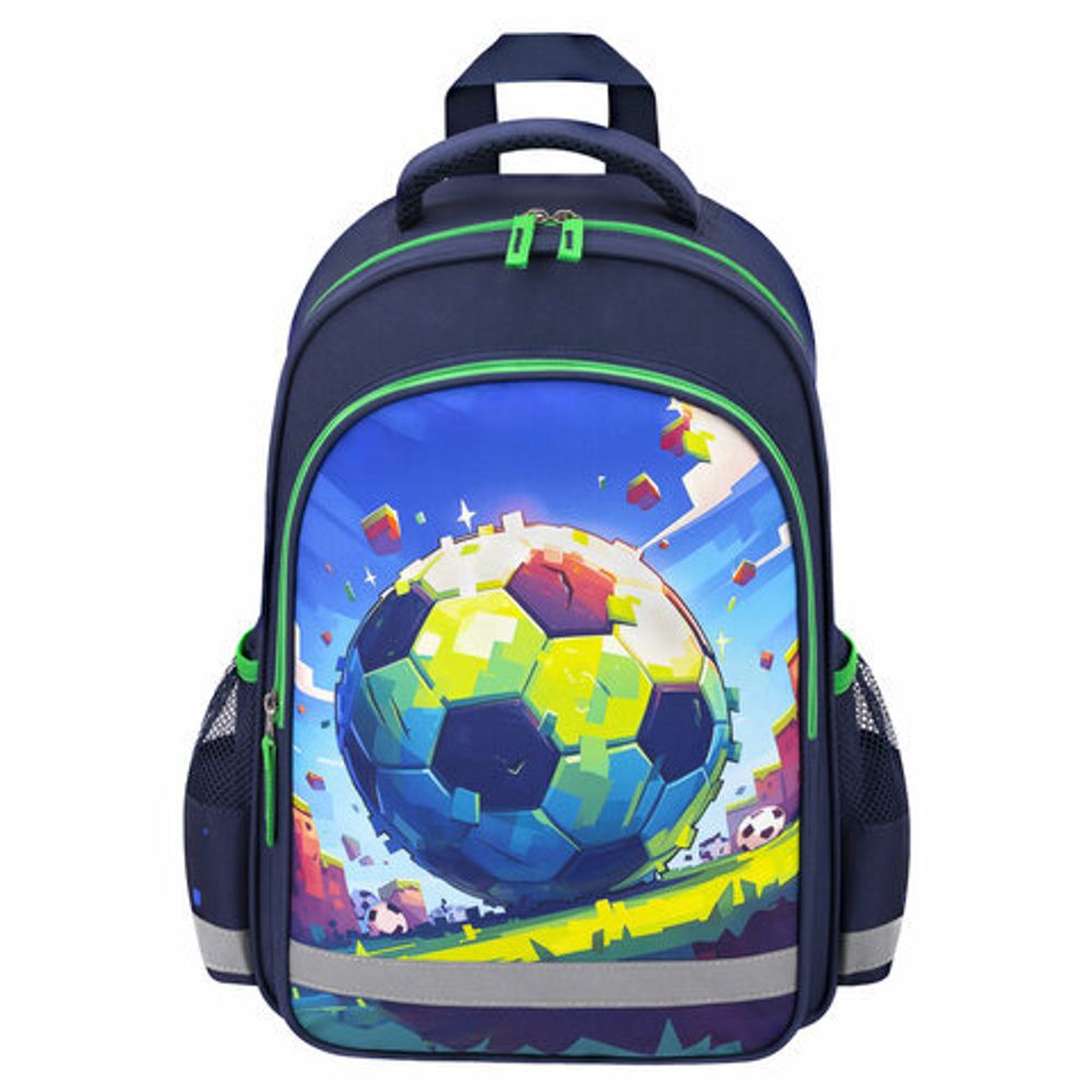 Рюкзак ПИФАГОР SCHOOL, 1 отделение, 3 кармана, "Football match", 38x28х14 см, 273171