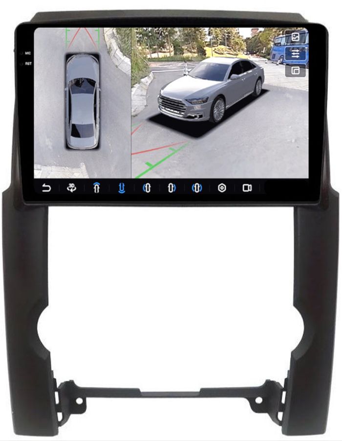 Магнитола для KIA Sorento 2 XM 2009-2012 - FarCar BX041M-360 монитор 10.36" 2K QLED на Android 13, Быстрая, CarPlay, 4G SIM-слот, 4 камеры в комплекте