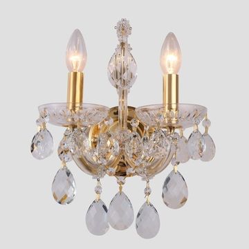 Бра 2*Е14 ISABEL AP2 GOLD/TRANSPARENT золото/прозрачный Crystal Lux