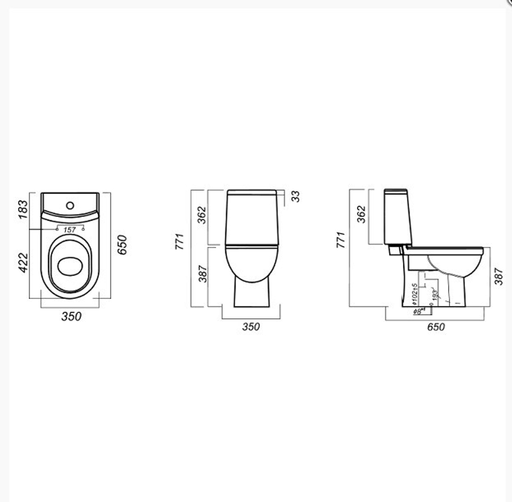 Унитаз-компакт Next Luxe SL DM (2х реж. арм GEBERIT, дюропласт, soft close, clip up)