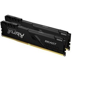Оперативная память KINGSTON Fury Beast Black DDR4, 2 8Gb, 3600 MHz, DIMM PC-28800, ECC Low Profile Registered KF436C17BBK2/16 KF436C17BBK2/16