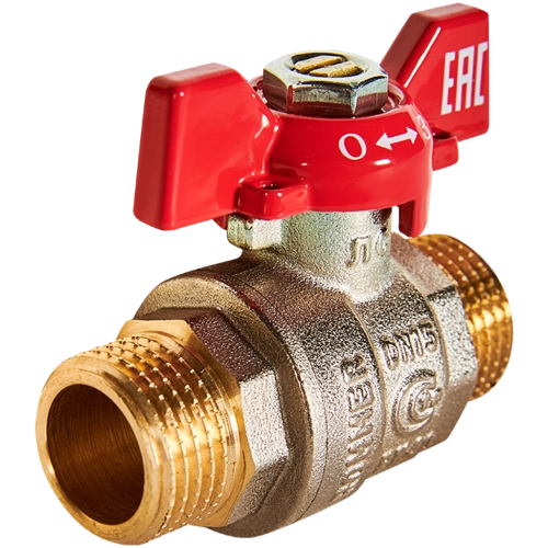 Rommer шаровой кран 1" НР/НР, ручка бабочка RBV-0007-0410225