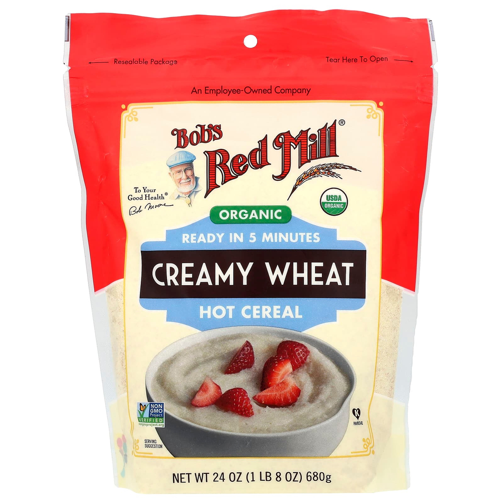 Bob's Red Mill, органические горячие хлопья из пшеницы, 680 г (24 унции)